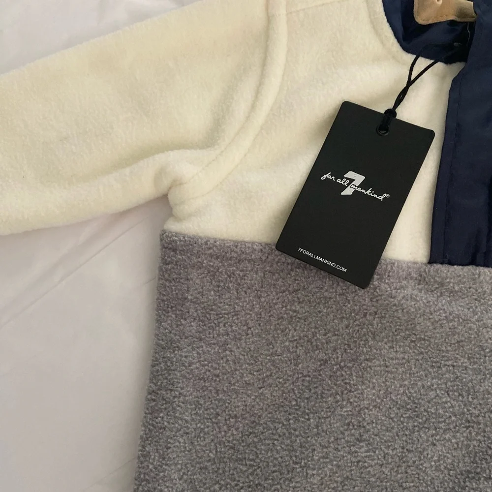 7 for all mankind toddler fleece pullover jacket.